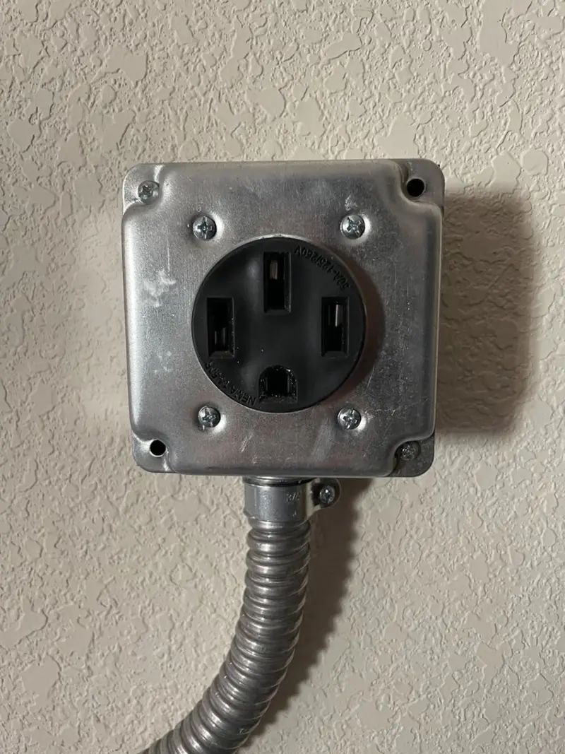 NEMA 14-50 outlet installed for Electrical Panel Upgrade in Moreno Valley